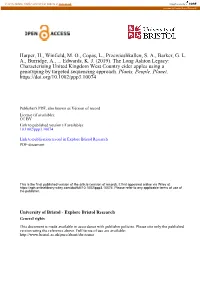 Characterising United Kingdom West Country Cider Apples Using a Genotyping by Targeted Sequencing Approach
