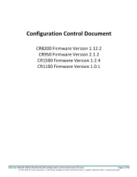 Configuration Control Document