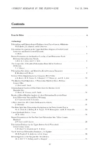CRP Table of Contents