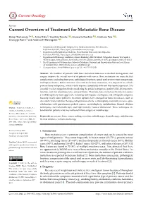 Current Overview of Treatment for Metastatic Bone Disease