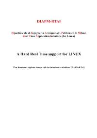 DIAPM-RTAI a Hard Real Time Support for LINUX