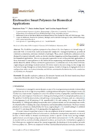 Electroactive Smart Polymers for Biomedical Applications