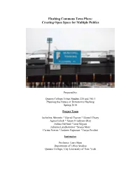 Flushing Commons Town Plaza: Creating Open Space for Multiple Publics