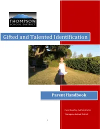 Gifted and Talented Identification