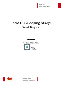 India CCS Scoping Study: Final Report