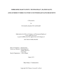 Nerd/Geek Masculinity: Technocracy, Rationality