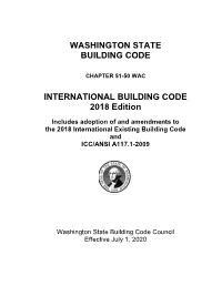 Washington State Building Code International Building