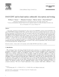 DAYCENT and Its Land Surface Submodel: Description and Testing