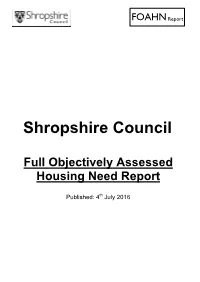 Full Objectively Assessed Housing Need Report