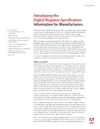 Introducing the Digital Negative Specification: Information For