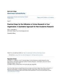 Practical Steps for the Utilization of Action Research in Your Organization: a Qualitative Approach for Non-Academic Research