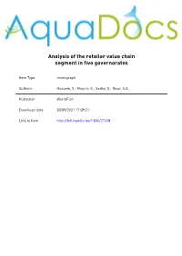 Analysis of the Retailer Value Chain Segment in Five Governorates Improving Employment and Income Through Development Of