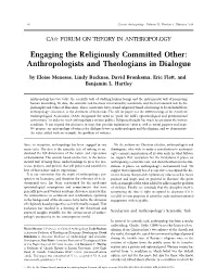 Anthropologists and Theologians in Dialogue