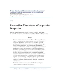 Euromaidan Values from a Comparative Perspective