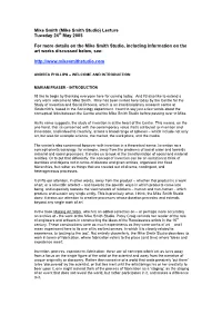 PDF Transcript: Mike Smith Goldsmiths