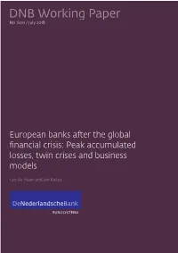 Peak Accumulated Losses, Twin Crises and Business Models
