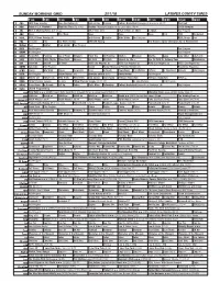 Sunday Morning Grid 2/11/18 Latimes.Com/Tv Times