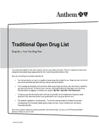 Traditional Open Drug List