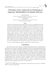 A Dynamic Factor Approach for Estimating an Aggregate Multipollutant Air Quality Indicator