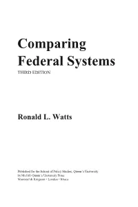 Comparing Federal Systems / Ronald L