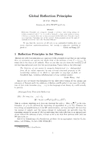 Global Reflection Principles