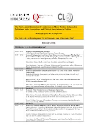 Minor Parties Conference Mailing List