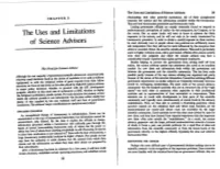 The Uses and Limitations of Science Advisors 39 CHAPTER 3 Relationships with Other Powerful Institutions