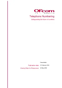 UK OFCOM Future Numbering