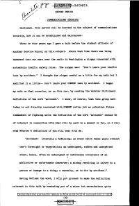 William F. Friedman, Notes and Lectures