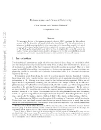 Determinism and General Relativity