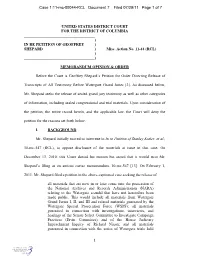 IN RE PETITION of GEOFFREY ) SHEPARD ) Misc