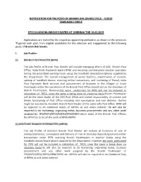 Notification for the Posts of Gramin Dak Sevaks Cycle – Ii/2019 Tamilnadu Circle