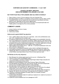 Report to Overview and Scrutiny