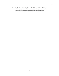 Teaching Health Vs. Treating Illness: the Efficacy of Three Principles