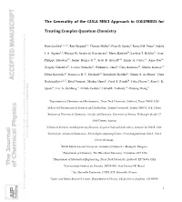 The Generality of the GUGA MRCI Approach in COLUMBUS For