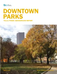 Tocore Downtown Parks – Phase 1 Background Report