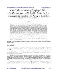 Visual Merchandising Displays' Effect on Consumers