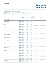 Acorn Soft Order Form