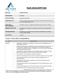 ADHB Neurology House Officer Run Description