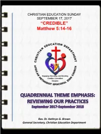 CED Sunday Guide 2017