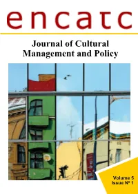 ENCATC Journal of Cultural Management and Policy // Volume 5, Issue 1