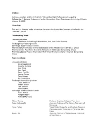 Humanities High Performance Computing Collaboratory 2008