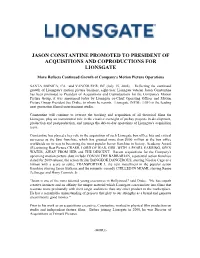 Jason Constantine Promoted to President of Acquisitions and Coproductions for Lionsgate
