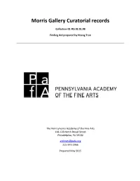 Morris Gallery Curatorial Records