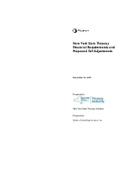 New York State Thruway Financial Requirements and Proposed Toll Adjustments