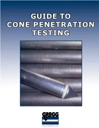 Guide to Cone Penetration Testing