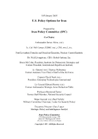 IPC: US Policy Options for Iran