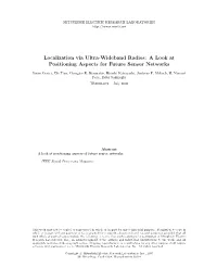 Localization Via Ultra-Wideband Radios: a Look at Positioning Aspects for Future Sensor Networks