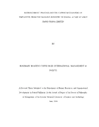 Retrenchment Process and the Coping Mechanisms Of