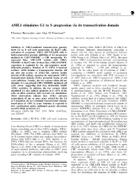 AML1 Stimulates G1 to S Progression Via Its Transactivation Domain